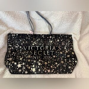 Victoria's Secret NYC 2018 Starry Black and Gold Tote